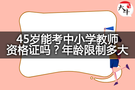 45岁考中小学教师资格证