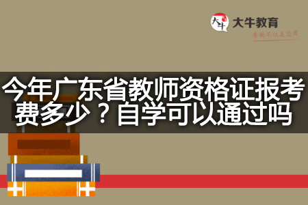 广东省教师资格证报考费