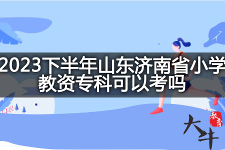 2023下半年山东济南省小学教资专科