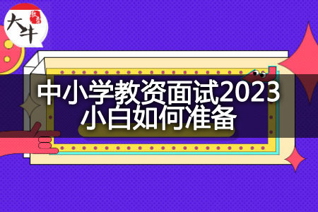 中小学教资面试2023小白