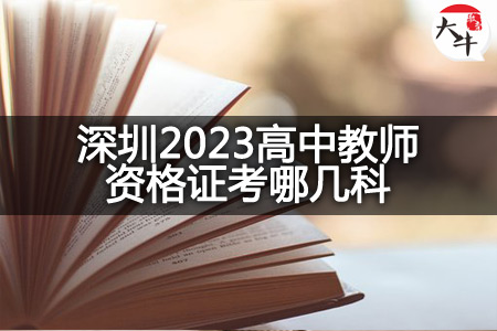 深圳2023高中教师资格证