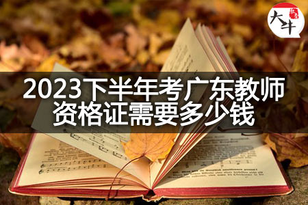 2023下半年考广东教师资格证