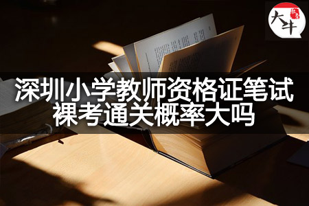 深圳小学教师资格证笔试裸考