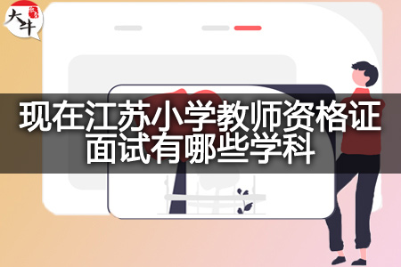 现在江苏小学教师资格证面试