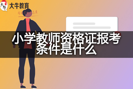 现在广东省小学教师资格证报考条件