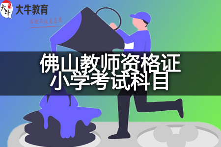 现在佛山教师资格证小学考试科目