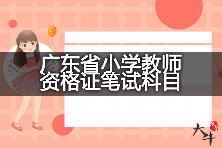 2023下半年广东省小学教师资格证笔试科目