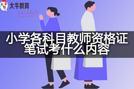 小学教师资格证笔试科目