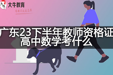 广东23下半年教师资格证高中数学