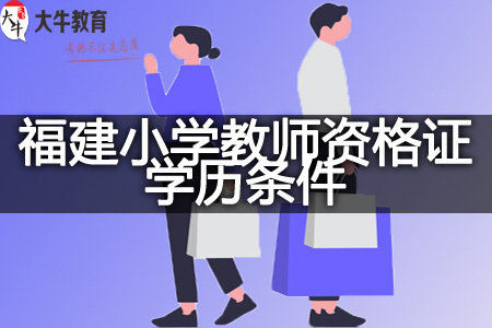 福建小学教师资格证学历条件