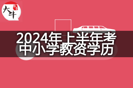 2024年上半年考中小学教资