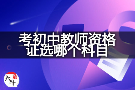 物流专业考初中教师资格证科目