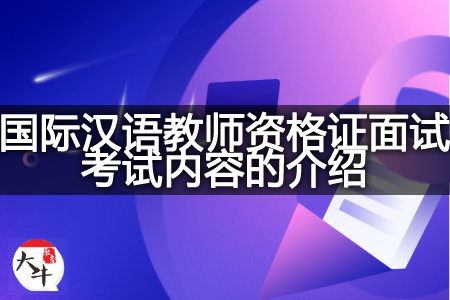 国际汉语教师资格证面试考试