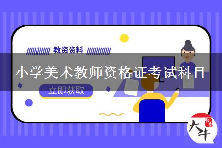 小学美术教师资格证考试科目