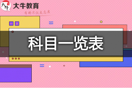 考试科目