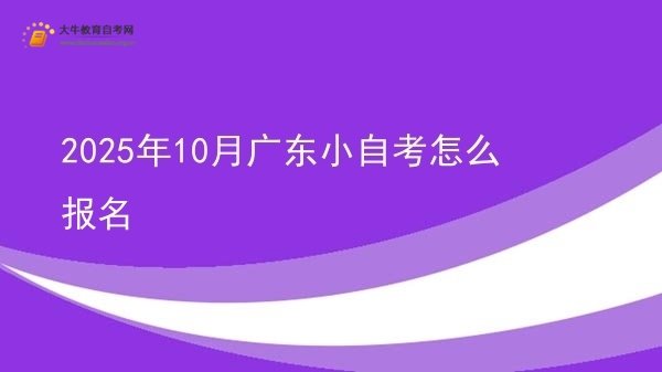 2025年10月广东小自考怎么报名图片