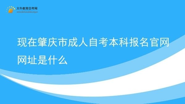 现在肇庆市成人自考本科报名官网网址是什么图片