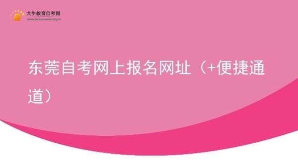东莞自考网上报名网址（+便捷通道）图片