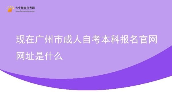 现在广州市成人自考本科报名官网网址是什么图片