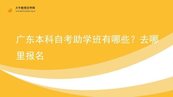 广东本科自考助学班有哪些？去哪里报名图片