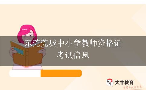 东莞中小学教师资格证考试