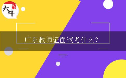 广东教师证面试内容