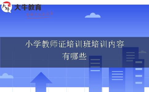 小学教师证培训班培训内容有哪些