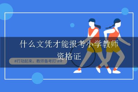 什么文凭才能报考小学教师资格证