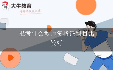 报考什么教师资格证科目比较好