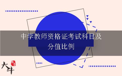 中学教师资格证考试科目及分值比例