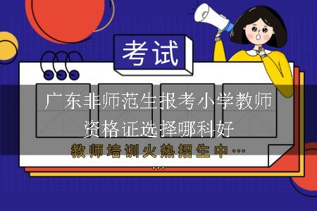 广东非师范生报考小学教师资格证选择哪科好