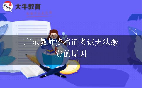 广东教师资格证考试无法缴费的原因
