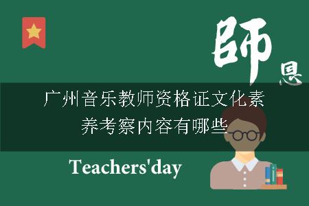 广州音乐教师资格证文化素养考察内容有哪些