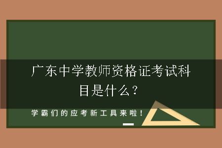 广东中学教师资格证考试