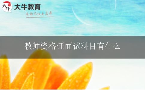 教师资格证面试科目