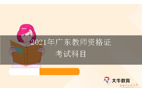 2021年广东教师资格证考试科目