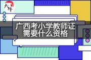 广西考小学教师证需要什么资格？