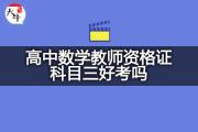 高中数学教师资格证科目三好考吗？