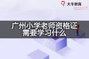 广州小学老师资格证需要学习什么？