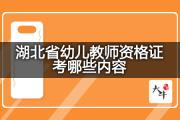 湖北省幼儿教师资格证考哪些内容？