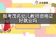 报考茂名幼儿教师资格证好就业吗？