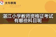 湛江小学教师资格证考试有哪些科目呢？