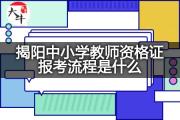 揭阳中小学教师资格证报考流程是什么？