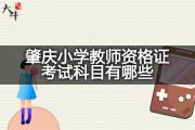肇庆小学教师资格证考试科目有哪些？