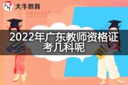 2022年广东教师资格证考几科呢？