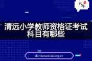 清远小学教师资格证考试科目有哪些？