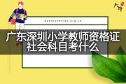 广东深圳小学教师资格证社会科目考什么？
