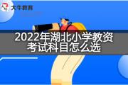 2022年湖北小学教资考试科目怎么选？