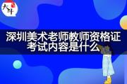 深圳美术老师教师资格证考试内容是什么？