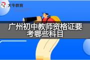 广州初中教师资格证要考哪些科目？